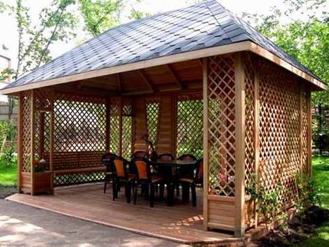 22 Beautiful Metal Gazebo and Wooden Gazebo Designs http://gazebokings.com/luxury-metal-framed-garden-party-gazebos/ Rectangular Gazebo, Rectangle Gazebo, Design Per Patio, Gazebo Plans, Wooden Gazebo, Backyard Gazebo, Pergola Design, Wooden Pergola, Backyard Pergola