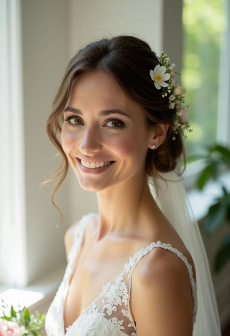 bridal hair and makeup Bridal Makeup Spring, Makeup For Wedding Bride, Makeup Bridal Natural, Simple Wedding Makeup Natural Looks, Natural Makeup Bride, Bridal Makeup Simple, Romantic Bridal Makeup, Simple Bridal Makeup, Bride Makeup Natural