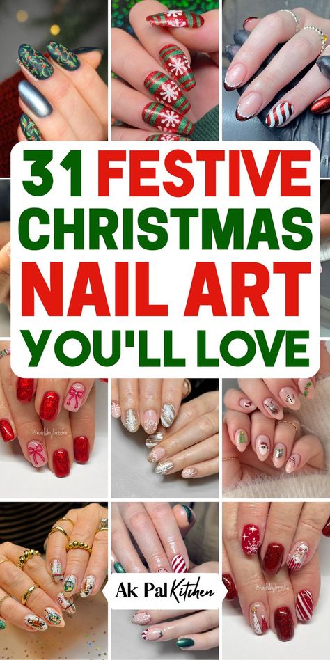 Get festive with these adorable Christmas nail art ideas! From red and green Christmas nails to glittery snowflake nail designs, these holiday nails are perfect for the season. Try cute Christmas tree nail art, candy cane nails, or even Santa Claus nails and reindeer nail designs for a fun and festive look. Whether you’re going for glitter Christmas nails or classic winter nail ideas like Snowman nail designs, these cute Christmas nails will keep merry and bright! Reindeer Nail Designs, Snowman Nail Designs, Santa Claus Nails, Red And Green Christmas Nails, Glitter Christmas Nails, Christmas Tree Nail Designs, Snowman Nail, Christmas Toes, Green Christmas Nails