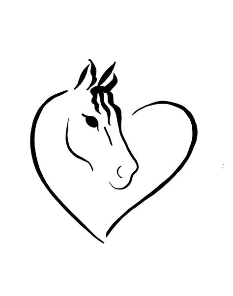 #heart #horses #love #tattooflash Horse Heart Tattoo, Cow Drawing, Horse Heart, Animal Stencil, Horse Silhouette, Horse Tattoo, Infinity Heart, Heart Drawing, Horse Drawing