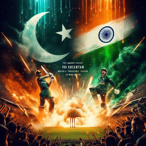 Pak vs Ind match ART India Vs Pakistan Cricket Poster, Pak Vs India Cricket, Pakistan Vs India Cricket, Cricket Match Poster, India Pakistan Cricket, Pakistan Cricket Match, India Cricket Match, All Cartoon Images, Ind Vs Pak