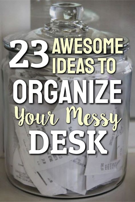 Tired of your messy desk? Check out these 23 genius desk organization ideas that will save your sanity and boost your productivity! From simple DIY storage solutions to clever desk accessories, you’ll find everything you need to transform your workspace into a clutter-free zone. Say goodbye to distractions and hello to a tidy, inspiring environment. Whether you're working from home or in an office, these tips will help you create a desk that sparks joy and creativity! Home Office Organizing Ideas, Office Organizing Ideas, Home Office Organizing, Organize Desk, Get Seriously Organized, Small Office Organization, Seriously Organized, Desk Organization Tips, Work Desk Organization