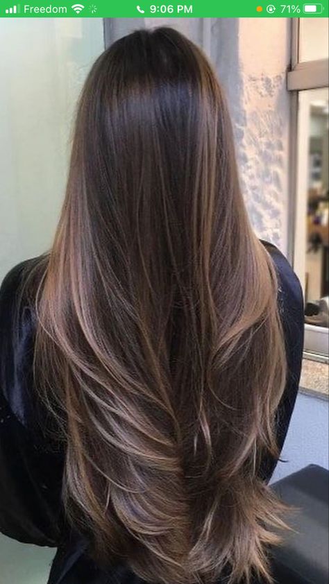 Balyage Long Hair, Babylights Hair, Black Hair Balayage, Brown Hair Inspo, Brunette Hair With Highlights, Brunette Balayage Hair, Long Hair Color, Brown Hair Balayage, Highlights Brown Hair