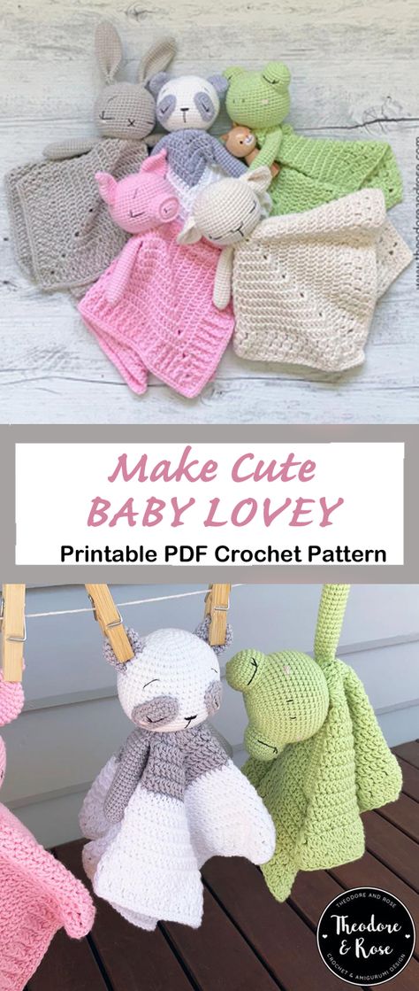 Crochet Baby Lovey, Crochet Lovey Free Pattern, Crochet Baby Projects, Crochet Baby Gifts, Lovey Pattern, Crochet Lovey, Confection Au Crochet, Easy Crochet Baby, Crochet Baby Toys