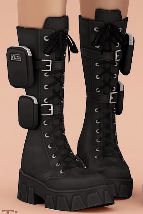 Monster Shoes, High Characters, Monster High Characters, Military Boots, Monster High, Sims 4, Must Haves, Boots, Clothes