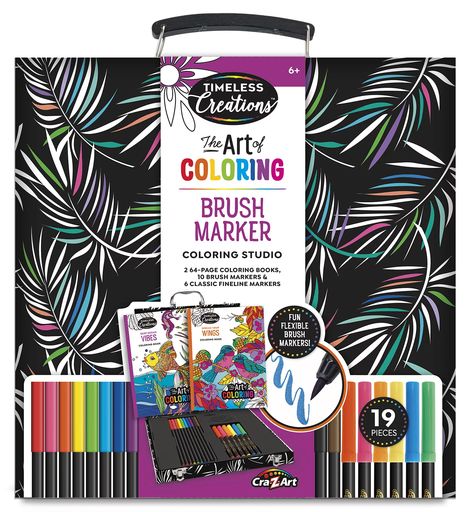 Brush Tip Markers, Marker Coloring, Coloring Set, Brush Markers, Z Arts, Color Kit, Art Kit, Paint Kit, Staying Organized