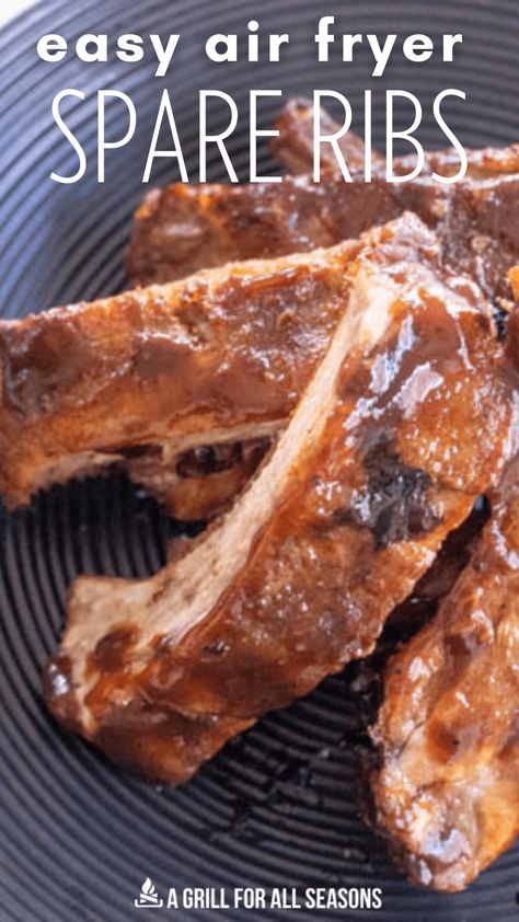 Fried Ribs Air Fryer, Air Fryer Boneless Spare Ribs, Pork Short Ribs In Air Fryer, Pork Spare Ribs Air Fryer, Air Fry Ribs Recipe, Air Fry Pork Ribs, Air Fryer Spare Ribs Recipe, Airfryer Pork Ribs, Spareribs In Airfryer