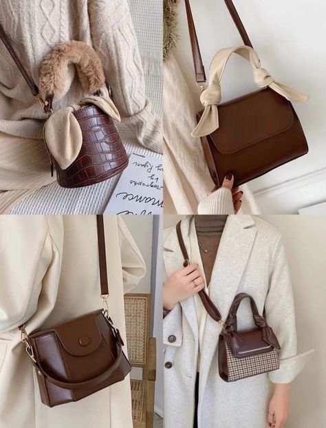 Nude Bag Outfit, Sling Bags Women Casual, Sling Bag Outfit, Sling Bags Women, Sacs Tote Bags, Stylish School Bags, My Style Bags, Trendy Purses, Girly Bags