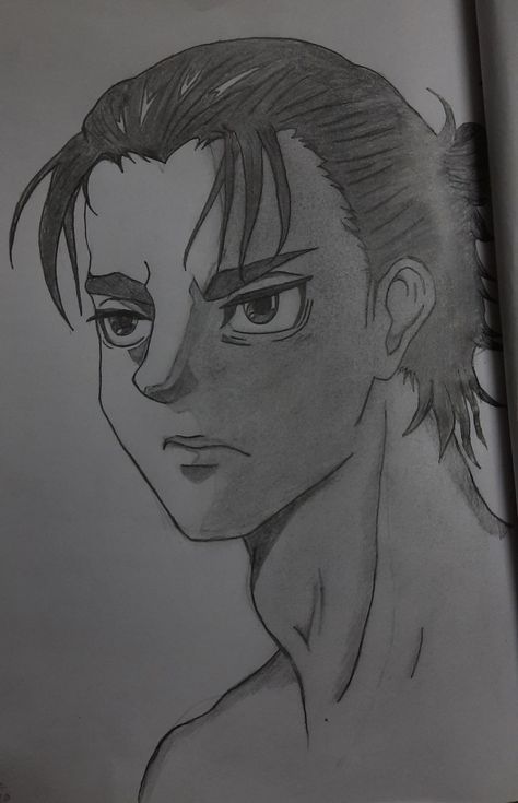 Eren jaeger without titan marks Airpod Drawing, Eren Jaeger Drawing, Eren Sketch, Titan Marks, Eren Jaeger, Pencil Sketch, Attack On Titan, Sketch Book, Sketch