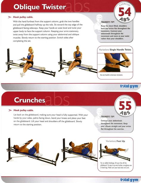 Hotel Gym Leg Workout, Sliding Bench Workout, Gym Rowing Machine Workout, Total Gym Exercise Chart, Rowing Machine Workout Benefits, Total Gym Workouts, Gym Abs, Bench Workout, Workout Chart