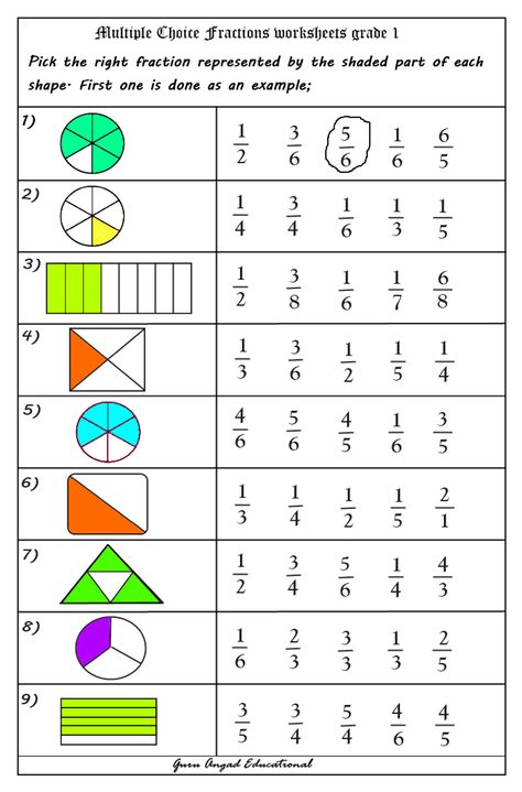 2nd math fractions Fractions Worksheets Grade 3, Fractions Worksheets Grade 5, Free Fraction Worksheets, Math Fractions Worksheets, 3rd Grade Fractions, Learning Fractions, Worksheets For Grade 3, 3rd Grade Math Worksheets, Mathematics Worksheets