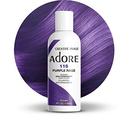 Adore Semi Permanent Hair Color - Vegan and Cruelty-Free Hair Dye - 4 Fl Oz - 116 Purple Rage (Pack of 1) Check more at https://hibukvita.com/shop/organic-and-natural-products/natural-hair-care/adore-semi-permanent-hair-color-vegan-and-cruelty-free-hair-dye-4-fl-oz-116-purple-rage-pack-of-1/ Hair Dye For Dark Hair, Dye For Dark Hair, Best Purple Hair Dye, Adore Semi Permanent Hair Color, Halloween Hair Color, Purple Hair Dye, Dark Hair Dye, Punky Color, Dyed Hair Purple