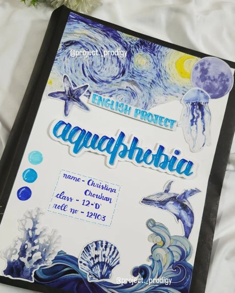 CLASS 12TH ENGLISH PROJECT✨ TOPIC- AQUAPHOBIA DM FOR ORDERS 🌷 [Custom school projects, Affordable student projects, Decorative project sheets, CBSE project help, Assignment completion services, College project assistance, Holiday homework solutions, Customizable student notebooks, Aesthetic cover pages for assignments, School notebook completion, Student project help online, Custom cover pages for projects] #holidayhomework #cbseprojects #school #schoollife #SchoolProjects #schoolassignme... Notebooks Aesthetic Cover, College Assignment Cover Page Ideas, Aesthetic Cover Pages, English Project File Cover Ideas, Assignment Decoration Ideas, English Assignment Cover Page Ideas, English Project Cover Page Ideas, English Cover Page Aesthetic, First Page Of Project