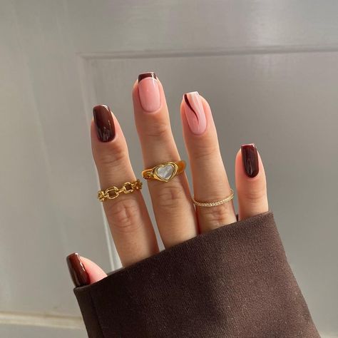 Fall Short Nail Designs, Simple Fall Nails, September Nails, November Nails, Cute Nails For Fall, Simple Gel Nails, Work Nails, Cute Gel Nails, Short Nail