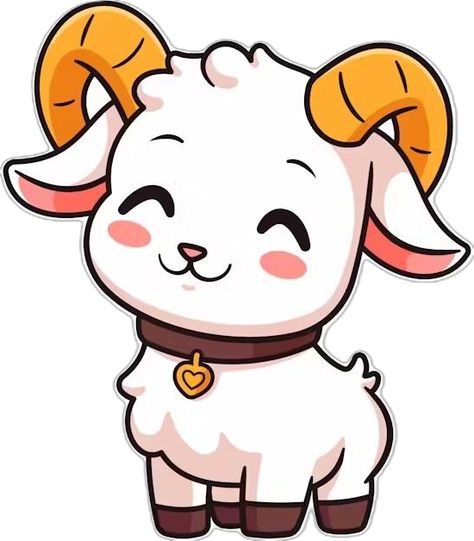 Cute Goat, Illustrations ft. cartoon & cute - Envato Elements Happy Goat, Cute Goat, Goat Art, Goat Kidding, Cute Goats, Class Decoration, Chinese Zodiac, Envato Elements, Cartoon Cute