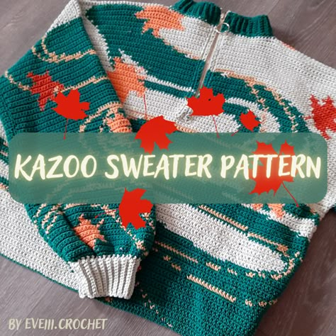 Kazoo sweater pattern - Eveiii.crochet's Ko-fi Shop - Ko-fi ❤️ Where creators get support from fans through donations, memberships, shop sales and more! The original 'Buy Me a Coffee' Page. Anime Crochet Patterns Free Clothes, Random Crochet Ideas, Anime Crochet Sweater, Crochet For Couples, Diy Cardigan Crochet, Crochet Sweater Graph, Sewing Sweaters, Tapestry Crochet Sweater Pattern, Chemistry Crochet