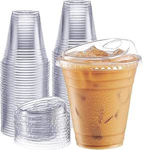 Comfy Package [12 oz. - 100 Sets Crystal Clear Plastic Cups With Strawless Sip-Lids Disposable Lids, Coffee Cups With Lids, Iced Coffee Cups, Clear Plastic Cups, Cups With Lids, Clear Cups, Coffee Business, Iced Coffee Cup, Disposable Cups