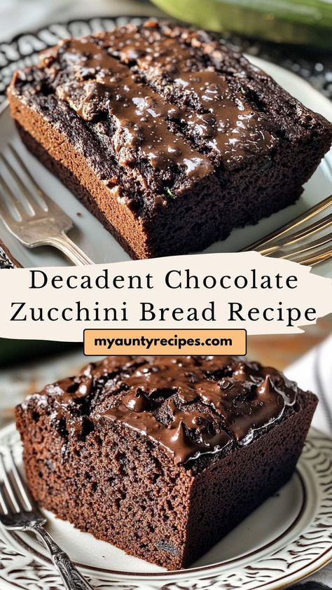 Indulge in this Decadent Chocolate Zucchini Bread Recipe, a moist and rich dessert that perfectly balances the sweetness of chocolate with the subtle earthiness of zucchini. This chocolate zucchini bread is so soft and flavorful, you won’t believe it’s packed with a hidden veggie! Whether you’re serving it for breakfast, snack, or dessert, this treat is a delicious way to sneak in some extra nutrients without sacrificing flavor. Chocolate Zucchini Bread Recipes, Chocolate Zucchini Bread Recipe, Fresh Zucchini, Zucchini Bread Recipe, Chocolate Zucchini Bread, Rich Desserts, Zucchini Bread Recipes, Hidden Veggies, Chocolate Zucchini