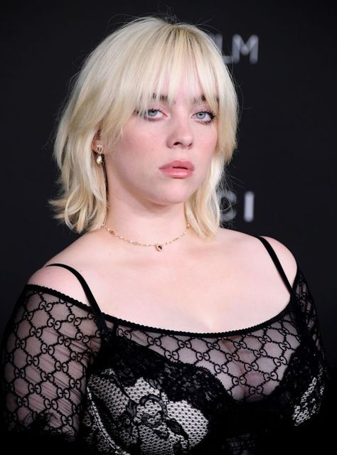 Blonde Billie, Lacma Gala, Black Hair Cuts, Trendy Bob Hairstyles, Short Shag Haircuts, Straight Hair Cuts, Shaggy Haircuts, Billie Eillish, Shag Hairstyles