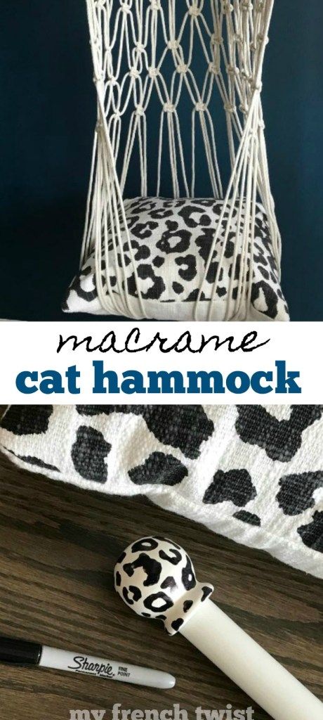 macrame cat hammock - My French Twist Macrame Cat Hammock Tutorial, Cat Hammock Tutorial, Macrame Twist, Diy Cat Hammock, Busy Calendar, Katt Diy, Macrame Cat Hammock, Chat Diy, Macrame Hammock