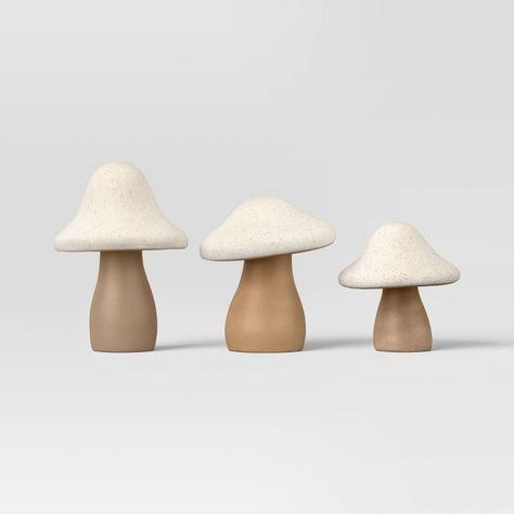 Mushroom Figurine, Ceramic Mushrooms, Target Fall, Ceramic Mushroom, Ceramic Decoration, Light Brown Color, Spring Summer Decor, Set Decor, Glass Pumpkins