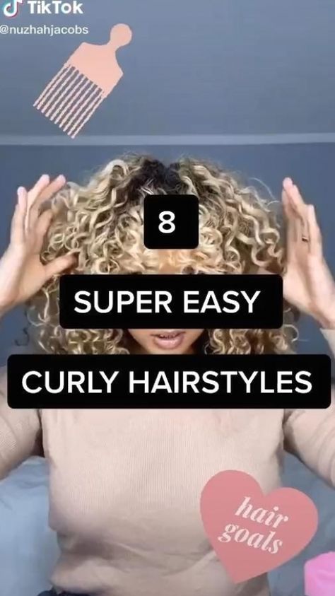 Have you tried any of these styles? Which one is your favorite? ✨ #haircut #hair #hairstyle Easy Cute Curly Hairstyles, Minimalist Hair Accessories, Friends Women, Geometric Hair, Curly Hair Braids, Geometric Hair Clip, Curly Hair Videos, Cute Curly Hairstyles, Curly Hair Styles Easy