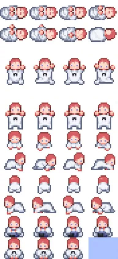 Solip's Pink and Blue Baby at Stardew Valley Nexus - Mods and community Stardew Valley Cottagecore Mod, Nexus Mods Stardew Valley, Stardew Valley Fashion Sense, Stardew Valley Mods Character, Stardew Valley Mods Portraits, Stardew Valley Clothes Mod, Stardew Valley Mods Clothes, Stardew Valley Animals, Stardew Valley Sprites