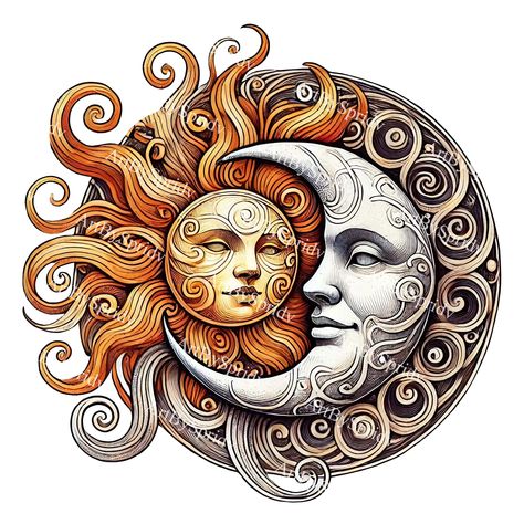 Celestial Sun, 90s Sun And Moon, Sun And Moon Illustration, Sun Face, Sun And Moon Face, Sun And Moon Design, Mystical Sun And Moon Design Round Jewelry, Moon And Sun, Sun And Moon Art