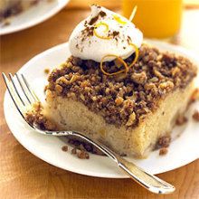 Recipe: Nutmeg Feather Cake with Broiled Coconut Topping - Recipelink.com Cinnamon Swirl Coffee Cake, Feather Cake, Pear Bread, Bread Pudding Recipe, Pear Recipes, Cinnamon Swirl, Crumb Cake, Moist Cakes, Keto Desserts