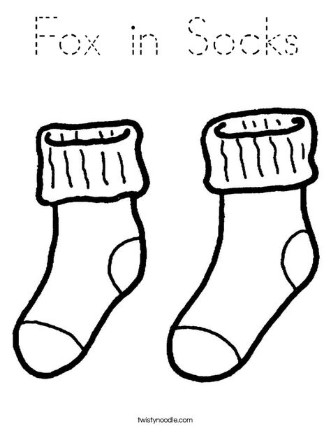 Fox in Socks Coloring Page Socks Coloring Page, Dr Seuss Preschool Activities, Dr Seuss Coloring Pages, Dr Seuss Preschool, Fox In Socks, Dr Seuss Activities, Dr Seuss Crafts, Seuss Classroom, Seuss Crafts