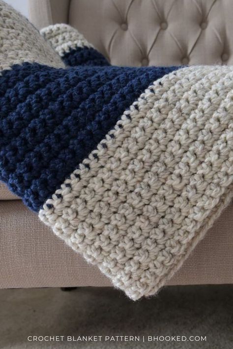 Quick And Easy Afghan Crochet Patterns, Single Stitch Crochet Blanket Free Pattern, Afgan Pattern Crochet, Double Crochet Afghan Pattern, Single And Double Crochet Blanket, Easy Crocheted Throw Blanket, Single Bed Crochet Blanket Size, Crocheted Blankets Easy, Easy Throw Blanket Crochet