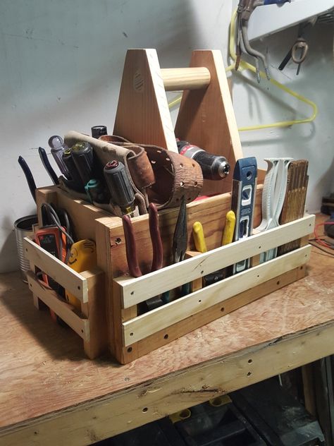 Tool Box Organization Ideas, Wooden Tool Caddy, Wooden Tool Box, Box Organization, Tool Box Diy, Wood Tool Box, Portable Tool Box, Wooden Tool Boxes, When To Plant