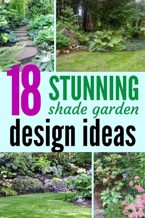 Shade Perennial Garden, Perennial Garden Plans, Shade Landscaping, Shade Garden Design, Woodland Gardens, Backyard Gardens, Ferns Garden, Shade Garden Plants, Backyard Shade