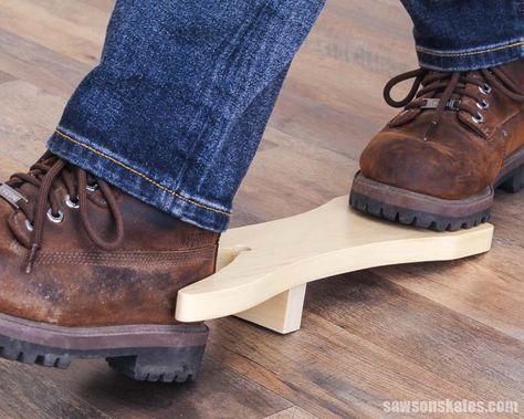 DIY Boot Jack (Wooden Shoe Remover Plans) | Saws on Skates® Boot Jack, Wooden Shoe, Wooden Shoes, Free Plans, Woodworking Plans Free, Your Shoes, Saws, Wooden Diy, A Pattern