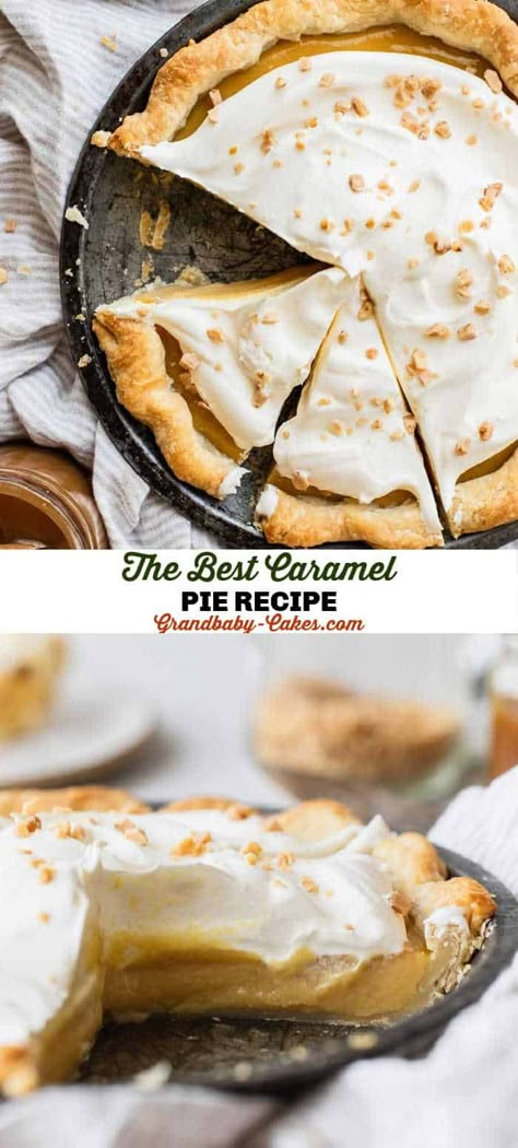 Caramel Pie Recipes, Ocharleys Caramel Pie Recipes, Carmel Pie Recipes Easy, Caramel Cream Pie Recipe, Old Fashioned Caramel Pie, Easy Caramel Pie, Carmel Pie Easy, Old Fashioned Caramel Pie Recipe, Creme Pie Recipe