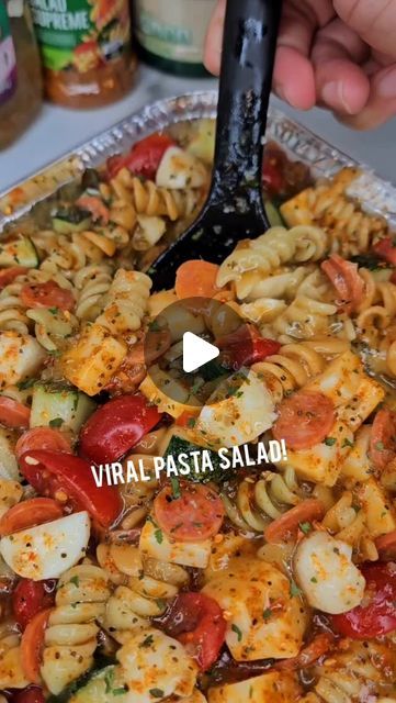 TREATED ROYAL-NO DMS 🛑 on Instagram: "BEFORE THE COMMENT SECTION CHEFS COMETH THRU THESE ARE THE ITEMS I WANTED IN MYYYY PASTA SALAD UMKAY 😂 THEE VIRAL PASTA SALAD THE Lii WAY! BETTER MAKE SOMEEEE TOODLESSS XOXO #Lii 💋🥰❤️ I HOPE YOU HAD A TERRIFIC THURSDAY! 😁😘 #pastasalad #viral" Diy Pasta Salad, Best Shrimp Pasta Salad Recipe, Suddenly Pasta Salad Recipe, Baby Shower Pasta Salad, Viral Pasta Salad, Viral Pasta Recipe, Knorr Pasta Sides Recipes, Pasta Dishes For A Crowd, Cold Pasta Salad Recipes Easy