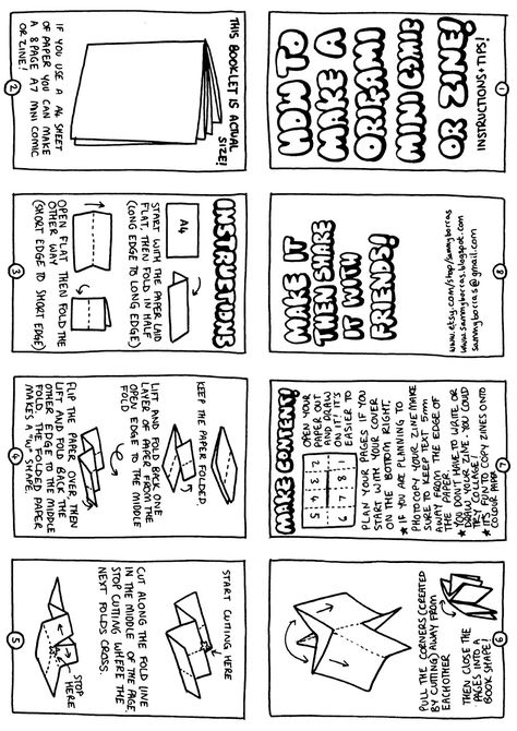 Zine Template, Fanzine Ideas, Outline Ideas, Mini Zine, Bookbinding Tutorial, Art Zine, Zine Design, Bookmaking, Up Book