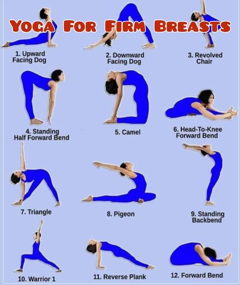 Yoga For Firm Breasts, Health and fitness tips Breast Firming Exercises, 30 Day Workout Plan, Morning Yoga Flow, Yoga Routine For Beginners, Morning Yoga Routine, Yoga Poses Advanced, Breast Workout, Daily Yoga Workout, Advanced Yoga