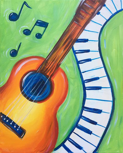 Music Art Painting, Online Painting Classes, Music Painting, Painting Party, Painting Easy, Paint And Sip, Painting Gallery, Painting Wallpaper, Painting Class