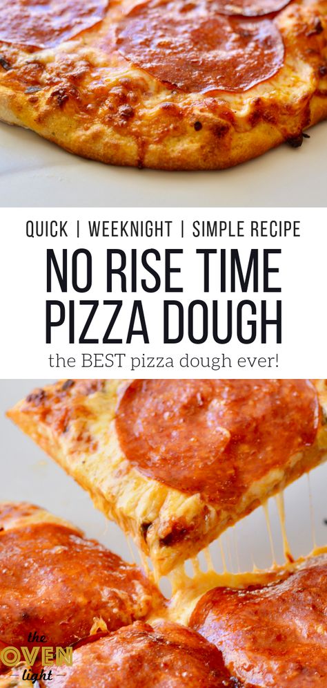 No Rise Pizza Dough, Quick Pizza Dough, Breakfast Bakes, Perfect Pizza Dough, Quick Pizza, Pizza Dough Recipe Easy, Best Pizza Dough, Easy Pizza Dough, Pizza Recipes Homemade