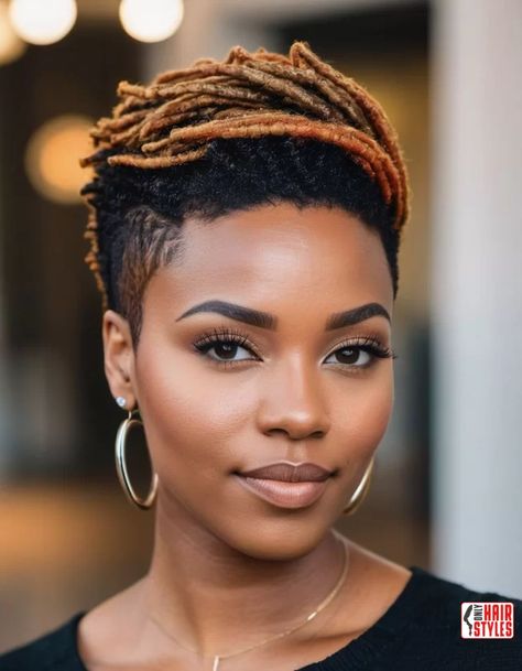 Tapered Locs, Natural Haircuts For Black Women, Haircut Options, Embrace Natural Hair, Women With Round Faces, Natural Haircuts, Short Natural Haircuts, Braids With Shaved Sides, Top Braid