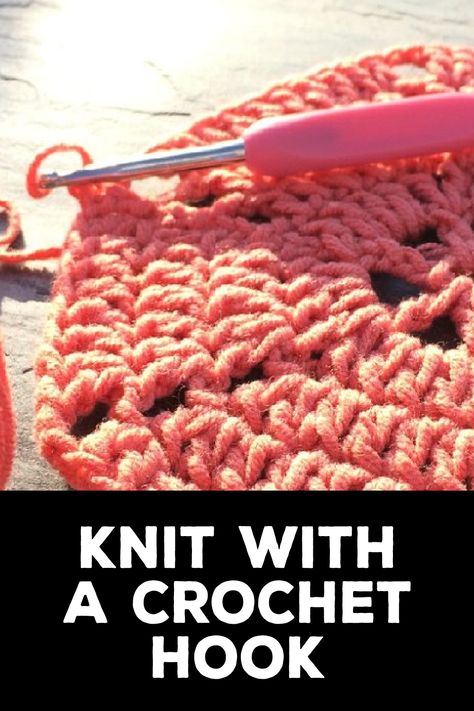 How to Knit With a Crochet Hook Knooking Tutorial, Triple Crochet Stitch, Half Double Crochet Stitch, Popular Crafts, Different Stitches, Double Crochet Stitch, Crafts Beautiful, Single Crochet Stitch, Chain Stitch