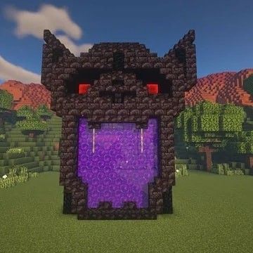 Minecraft Halloween Ideas, Minecraft Portal, Minecraft Kingdom, Case Minecraft, Minecraft Statues, Capas Minecraft, Minecraft Village, Minecraft Mansion, Portal Design