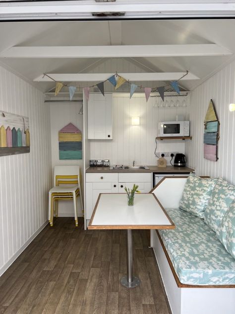 Beach Hut Shed, Beach Hut Interior, Shepherd Huts, Beach Chalet, Boat Shed, Shed Interior, Beach Cabana, Cafe Terrace, Cafe House