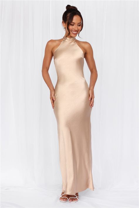 Halter Neck Bridesmaid Dresses, Champagne Dresses, Formal Event Dresses, Candy Dress, Champagne Bridesmaid Dresses, Champagne Dress, Casual Short Sleeve Dress, Dress Champagne, Bridesmaid Dress Ideas