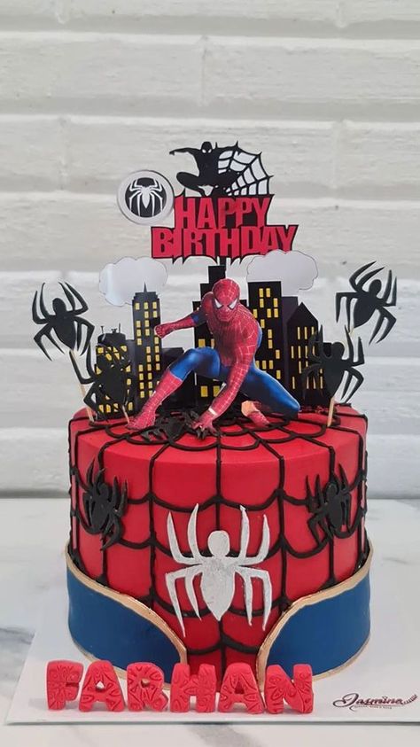 6. Spiderman Cake As someone who grew up seeing the 1st, 2nd and latest “No way home” not to be missed. We went to... Spiderman Cake Birthday For Kids, Spiderman Cake Birthday, Best Birthday Cake Designs, Spiderman Cakes, Cake Designs For Boy, Cake Design For Men, Spiderman Cake Topper, Spider Man Cake, Cake Designs For Kids