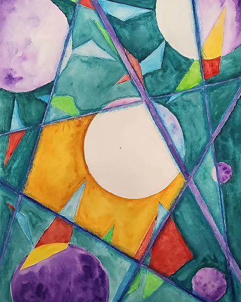 Non-Objective Watercolor Compositions. Art 2. High school, Grades 9-12. . . . #highschoolartteacher #highschoolart #artteachers #artteachersofinstagram #ArtTeacherFusion #artteacher #watercolorpainting #watercolor #prangwatercolor #prang #orphism #abstract #nonobjectiveart Non Objective Art Ideas, Non Objective Art, Colorful Fabric Patterns, Colorful Fabric, School Grades, High School Art, For Stickers, Art Teachers, Art Teacher