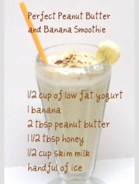 💞 Energy Booster Breakfast - Great For Weight Loss 💞 Peanut Butter Banana Smoothie, Peanut Butter Smoothie, Resep Diet, Low Fat Yogurt, Makanan Diet, Workout Snacks, Breakfast Smoothies, Smoothie Shakes, Peanut Butter Banana