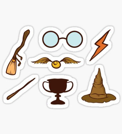 Variety Sticker Imprimibles Harry Potter, Harry Potter Stickers, Festa Harry Potter, Anniversaire Harry Potter, Theme Harry Potter, Cute Laptop Stickers, Tumblr Stickers, Harry Potter Drawings, Harry Potter Gifts