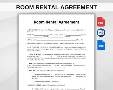 This Templates item by WiamDesignllc has 2 favourites from Etsy shoppers. Is dispatched from United States. Listed on 02 Sep, 2024 Rent Room, Room Rental Agreement, Rental Contract, Roommate Rooms, Notary Business, Tenancy Agreement, Rental Agreement Templates, Iphone Storage, Mobile Notary